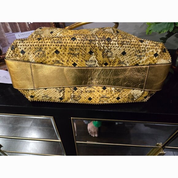 EUC Authentic MCM Snake Print Satchel RARE - Picture 12 of 15
